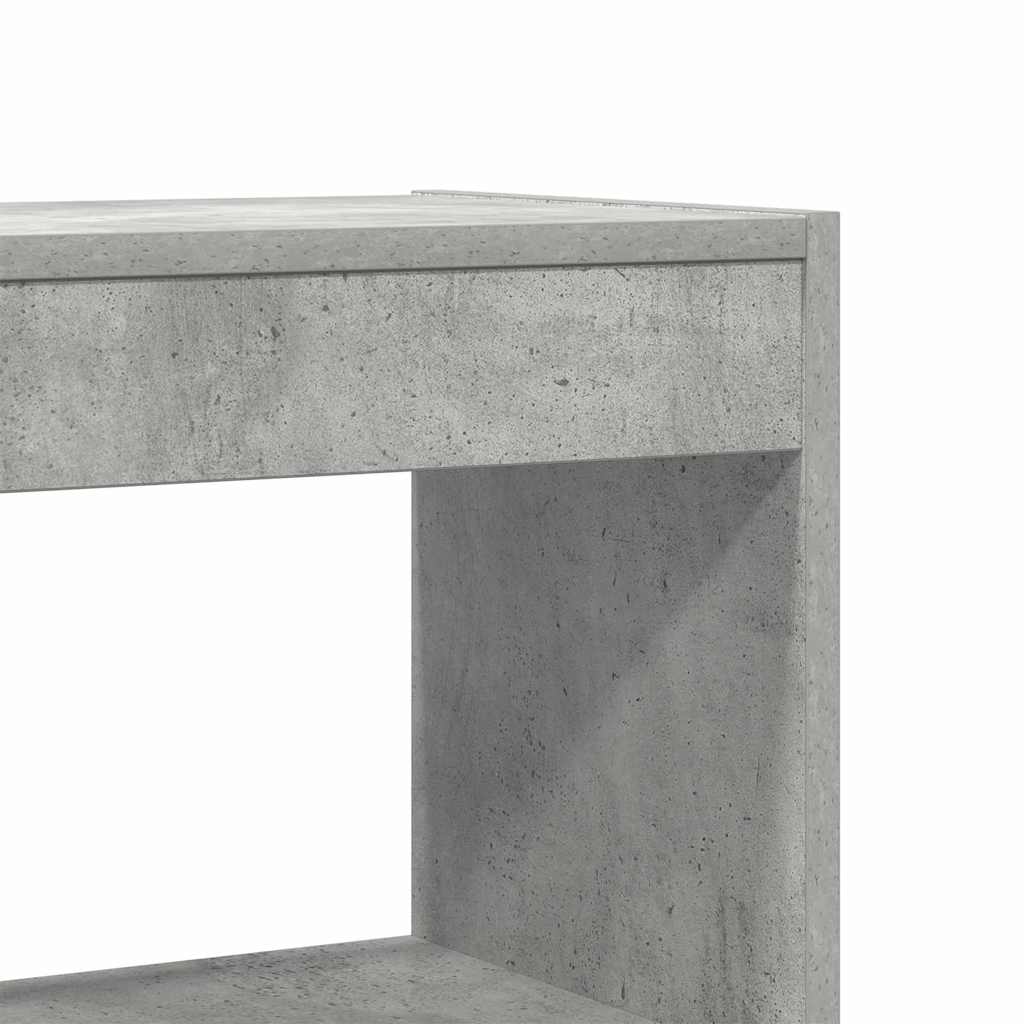 Bücherregal mit Regal Beton Grau 80 x 30 x 198 cm Holzwerkstoff