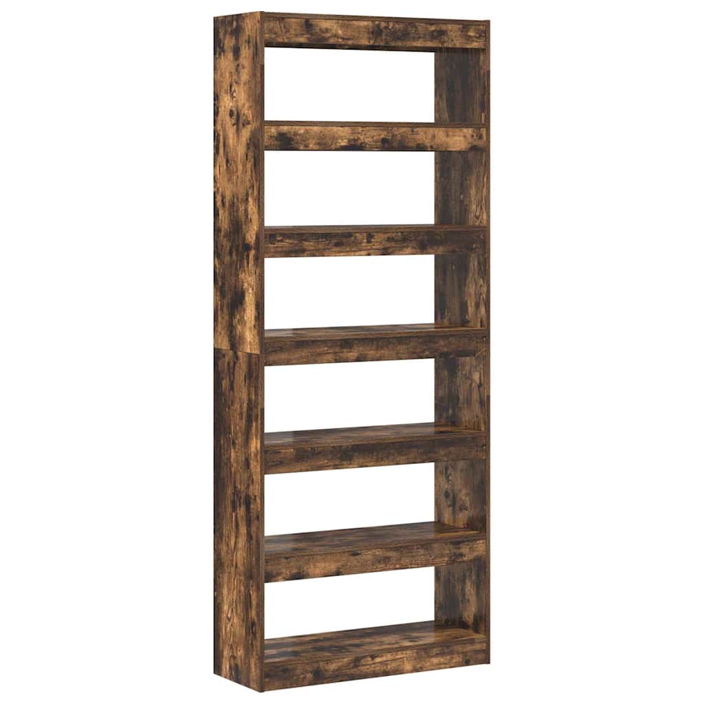 Bücherregal Geräucherte Eiche 80 x 30 x 198 cm Holzwerkstoff