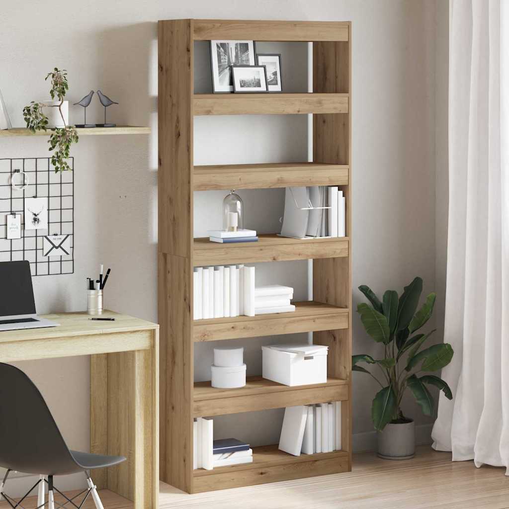 Bücherregal Artisan-Eiche 80 x 30 x 198 cm Holzwerkstoff