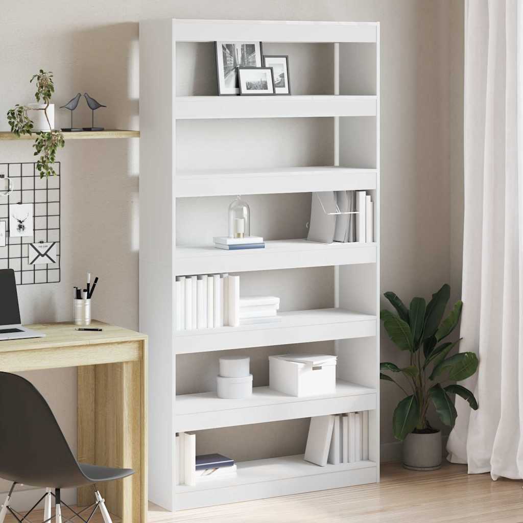 Bücherregal Weiß 100 x 30 x 198 cm Holzwerkstoff