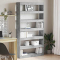 Bücherregal Beton Grau 100 x 30 x 198 cm Holzwerkstoff