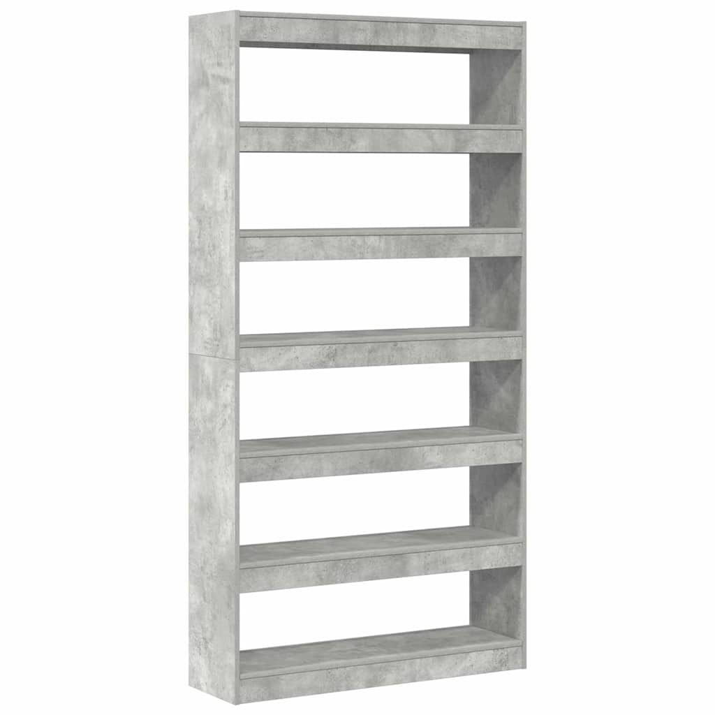 Bücherregal Beton Grau 100 x 30 x 198 cm Holzwerkstoff