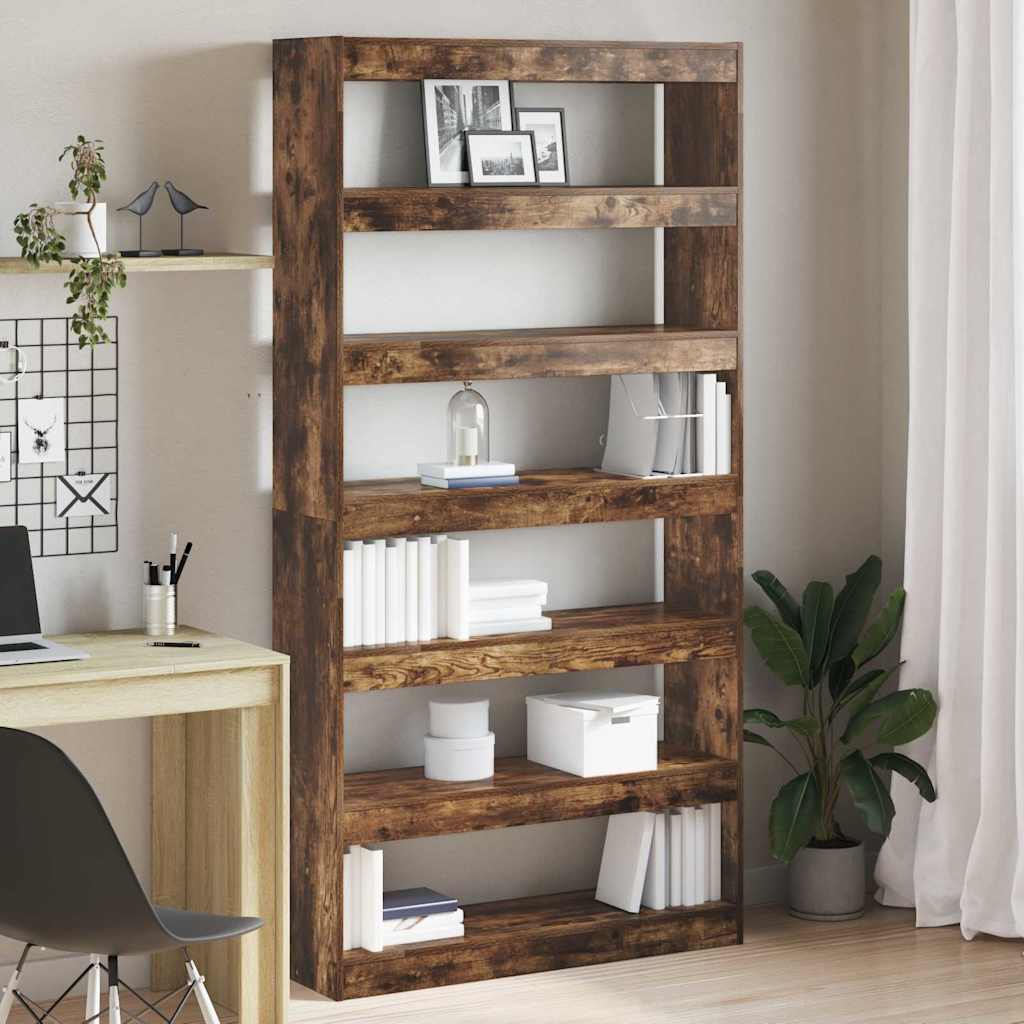 Bücherregal Geräucherte Eiche 100 x 30 x 198 cm Holzwerkstoff