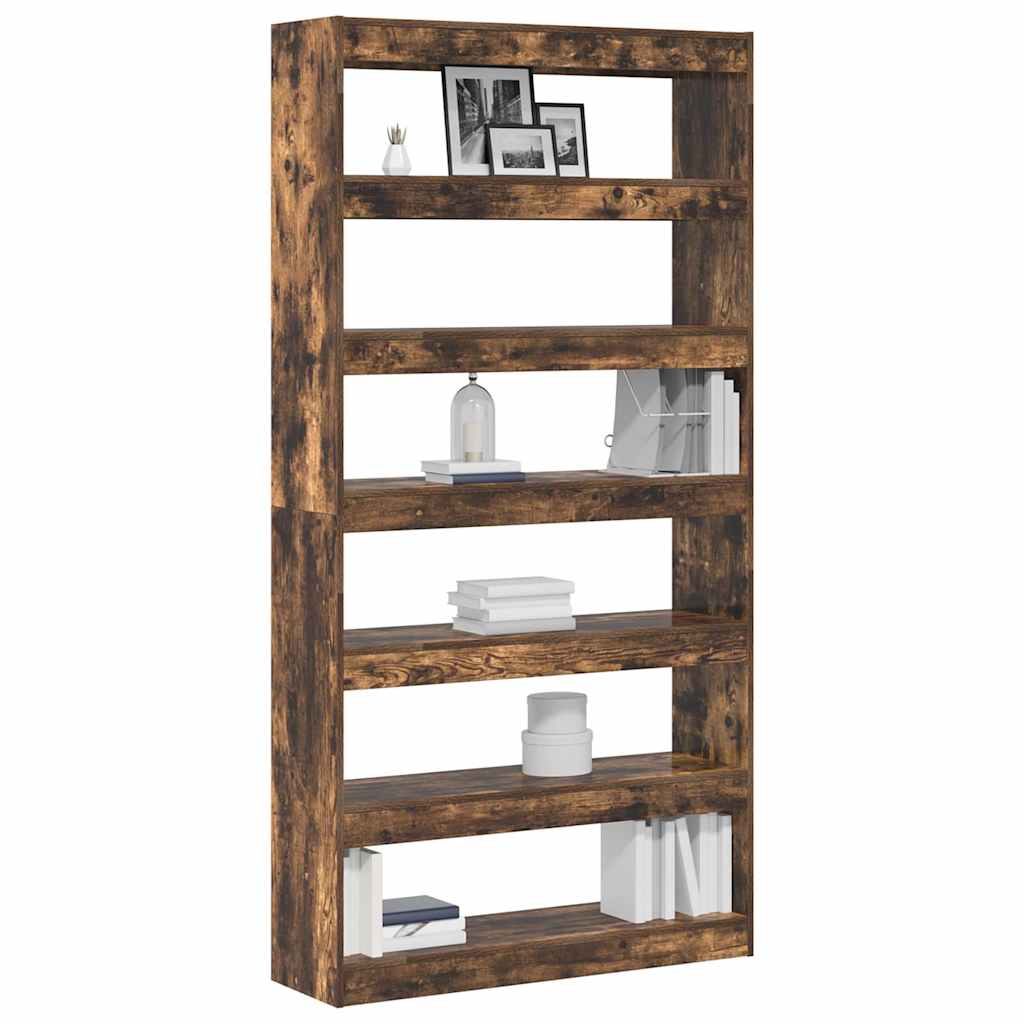 Bücherregal Geräucherte Eiche 100 x 30 x 198 cm Holzwerkstoff