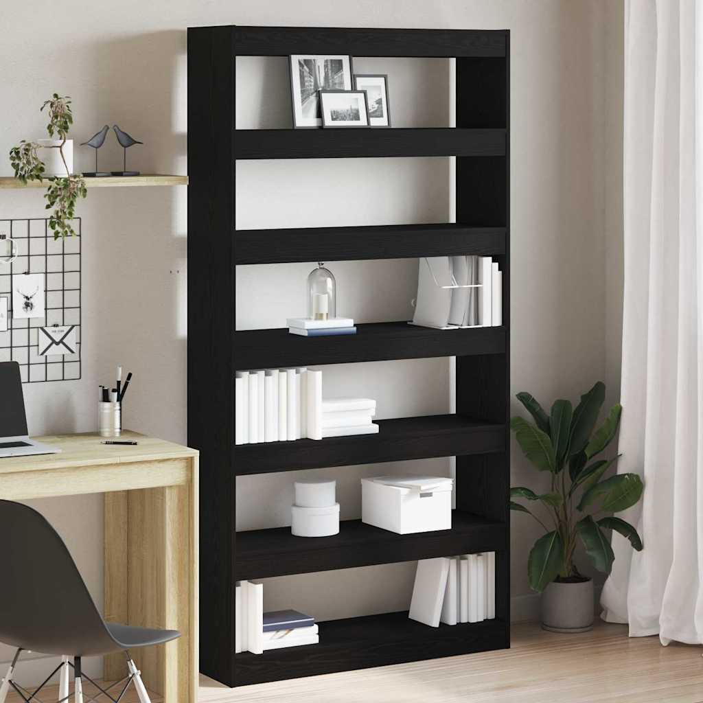 Bücherregal Schwarze Eiche 100 x 30 x 198 cm Holzwerkstoff