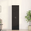 Kleiderschrank mit Regal Schwarz Eichen-Optik 55 x 25 x 189 cm