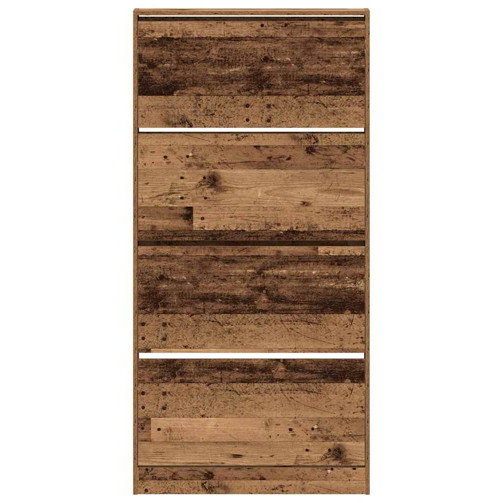 Schuhschrank mit Regal Altholz 80 x 21 x 163,5 cm Holzwerkstoff