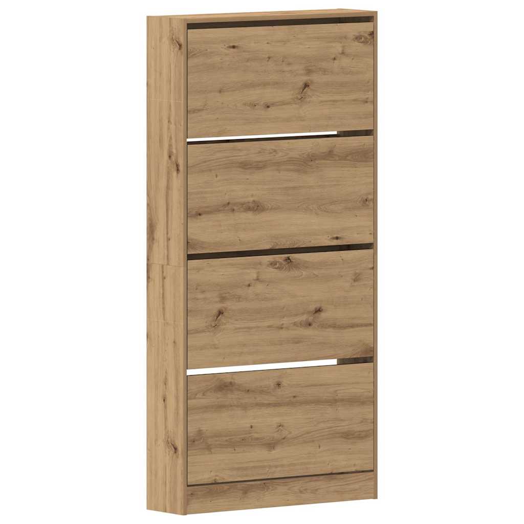 Schuhschrank Artisan-Eiche 80 x 21 x 163,5 cm Holzwerkstoff