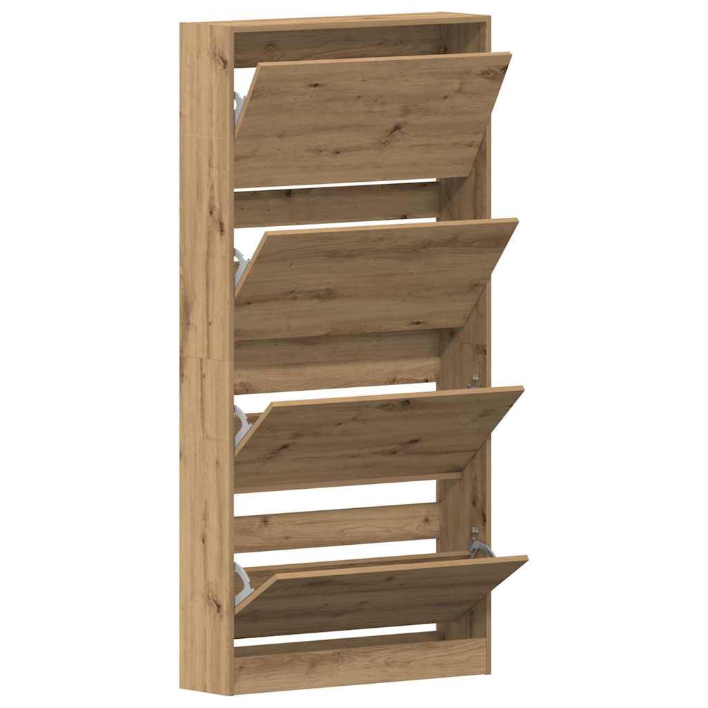 Schuhschrank Artisan-Eiche 80 x 21 x 163,5 cm Holzwerkstoff