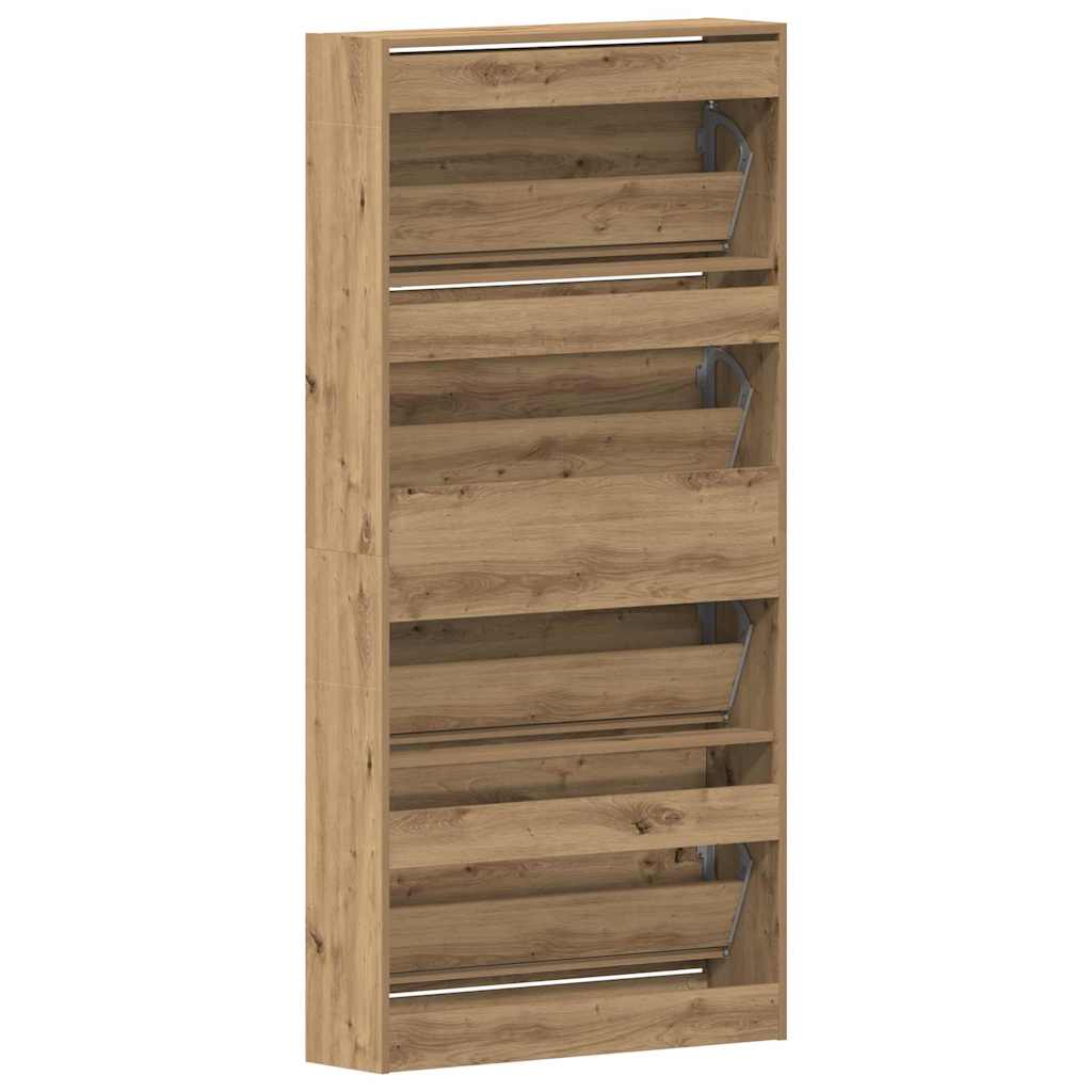 Schuhschrank Artisan-Eiche 80 x 21 x 163,5 cm Holzwerkstoff