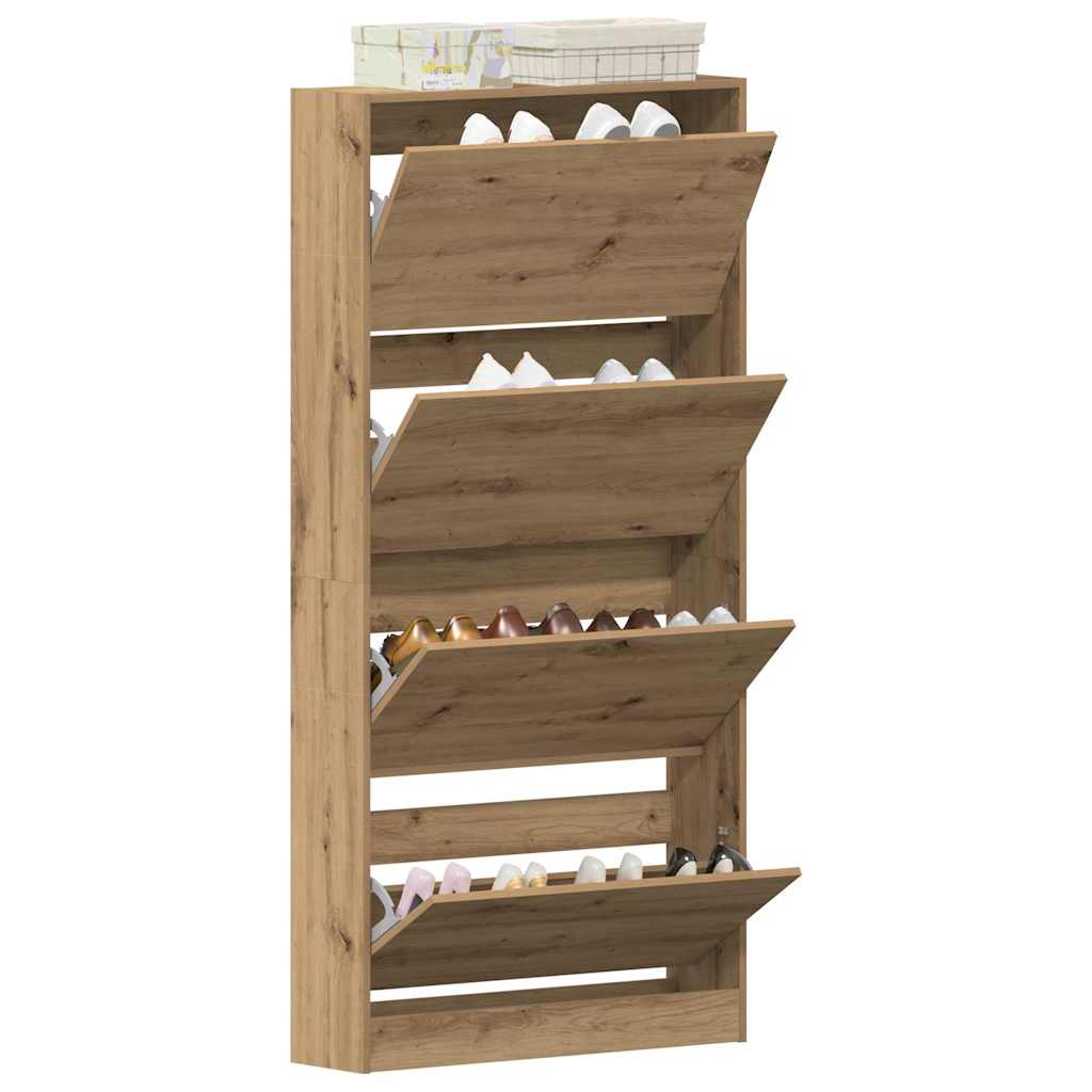 Schuhschrank Artisan-Eiche 80 x 21 x 163,5 cm Holzwerkstoff