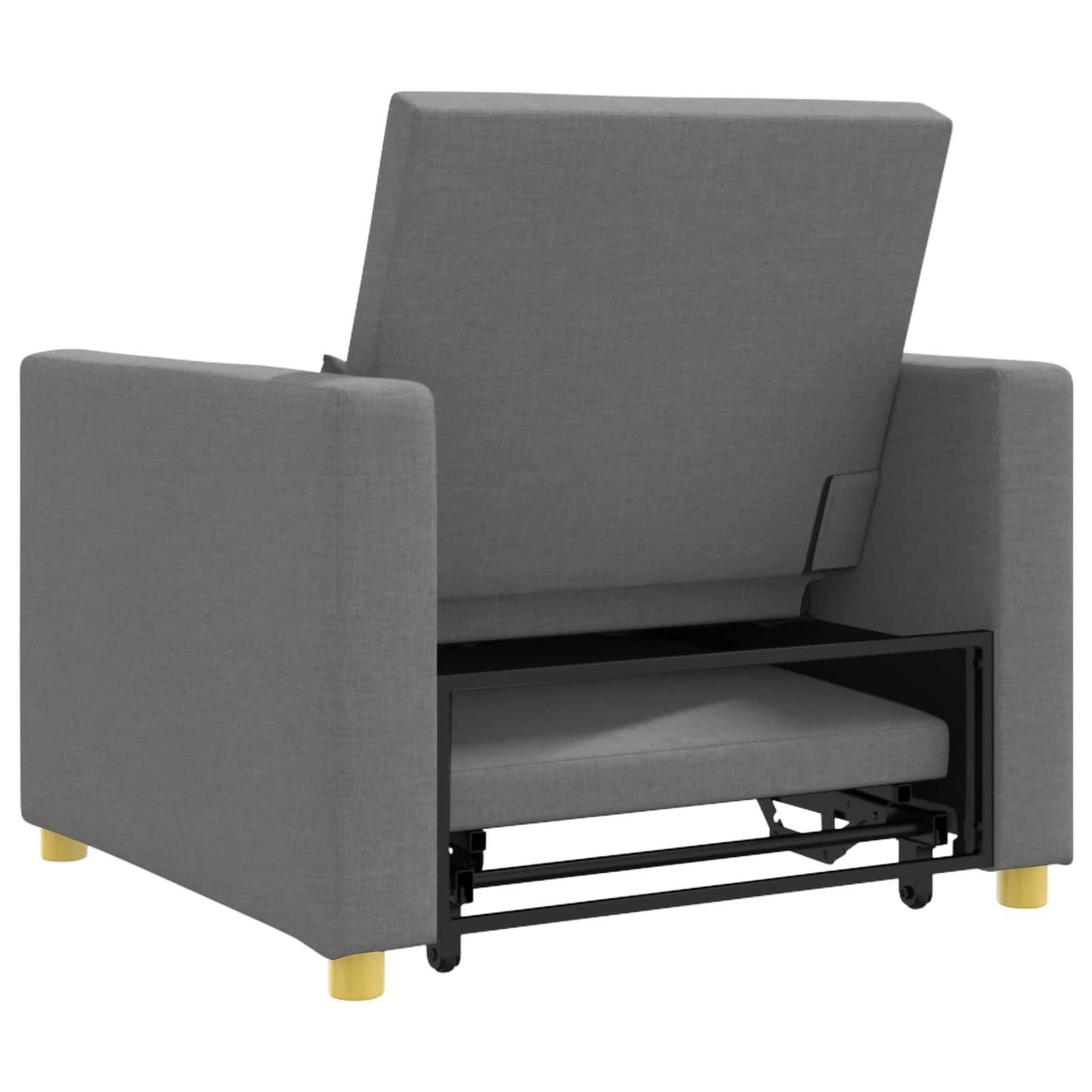 Ausziehbare Schlafcouch Einzel Dunkelgrau 90 x 165 x 87 cm