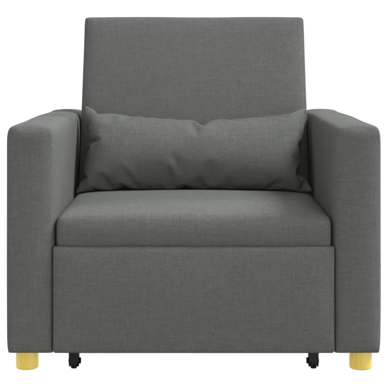 Ausziehbare Schlafcouch Einzel Dunkelgrau 90 x 165 x 87 cm