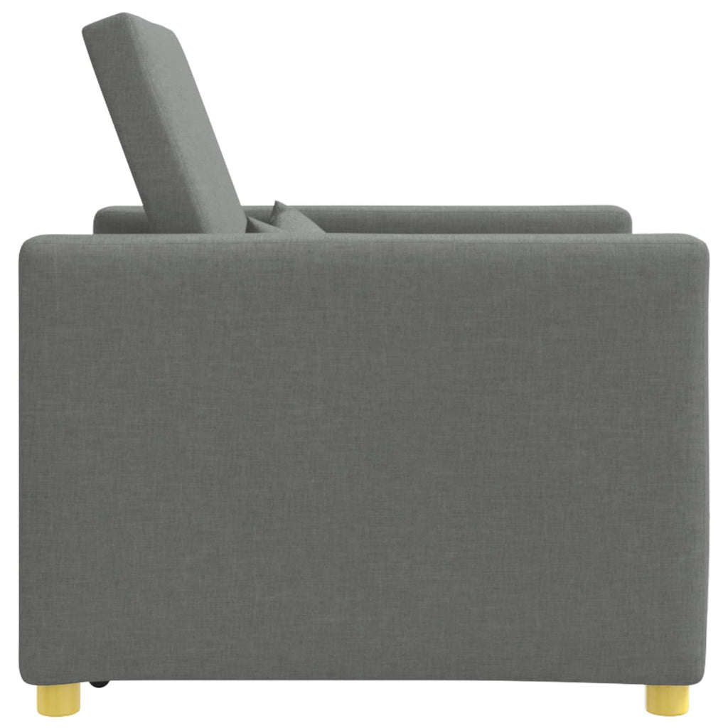 Ausziehbare Schlafcouch Einzel Dunkelgrau 90 x 165 x 87 cm