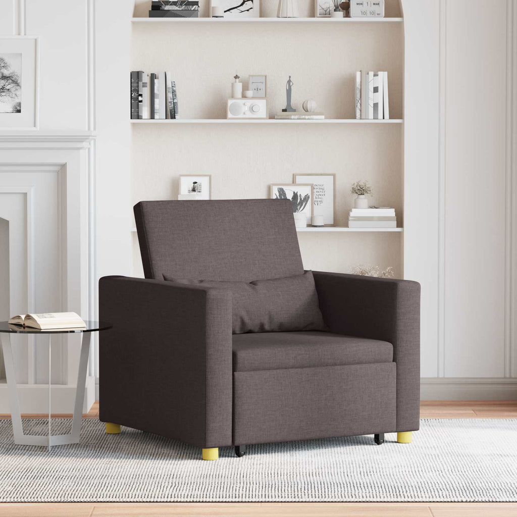 Ausziehbare Schlafcouch Einzel Dunkelbraun 90 x 165 x 87 cm