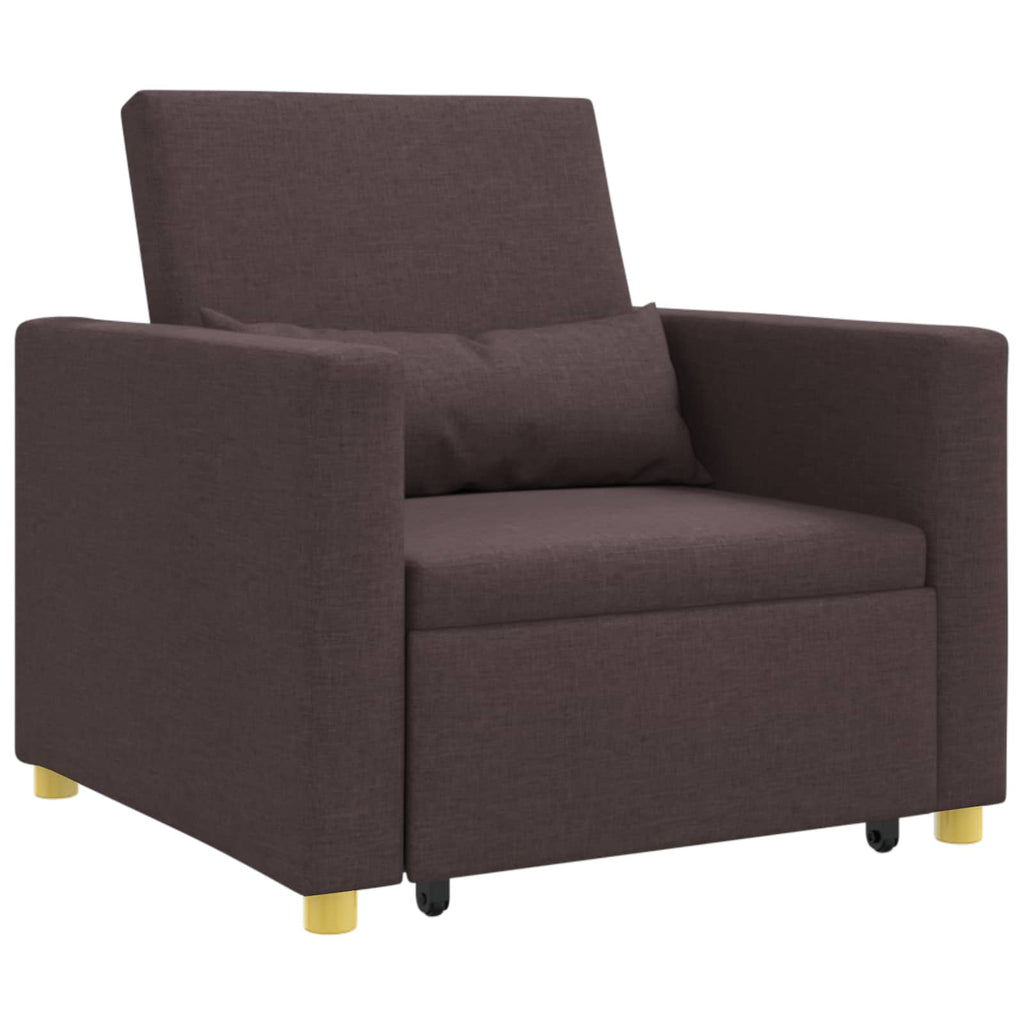 Ausziehbare Schlafcouch Einzel Dunkelbraun 90 x 165 x 87 cm