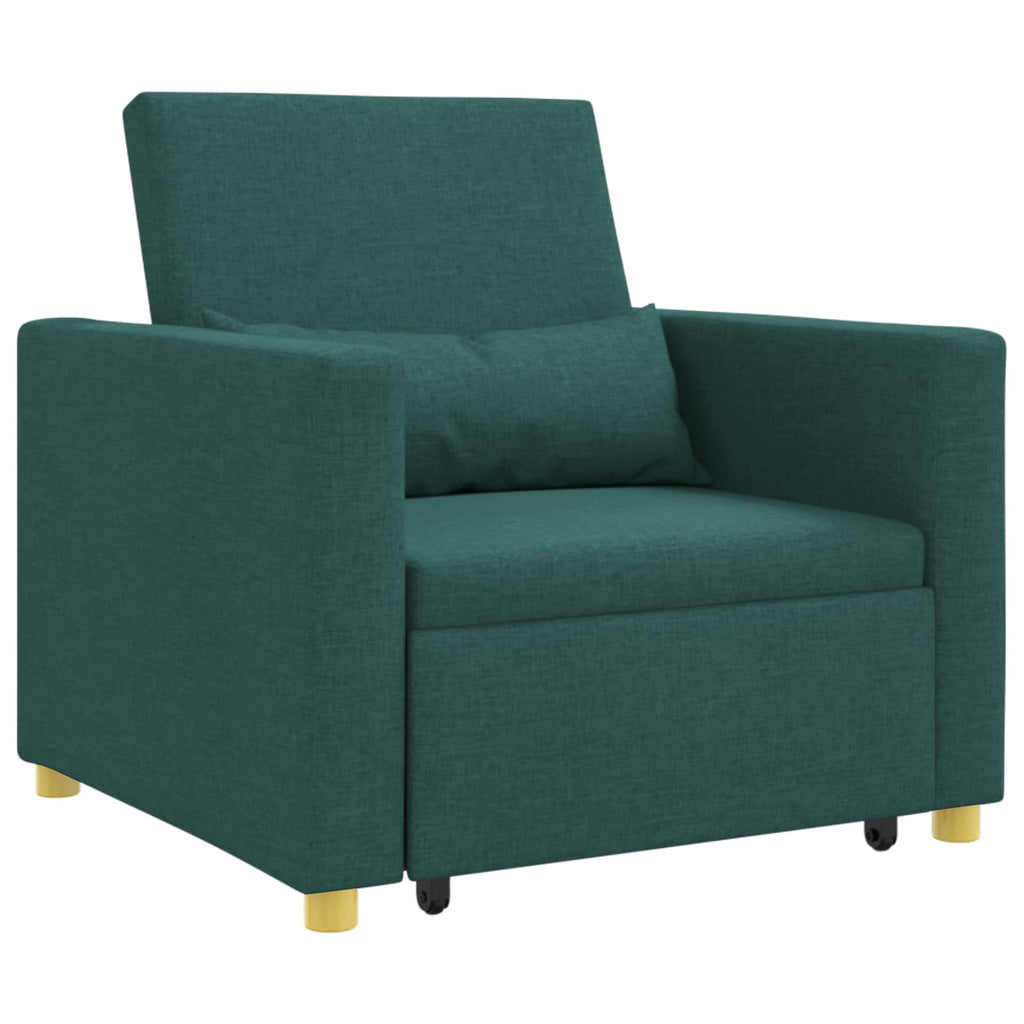 Ausziehbare Schlafcouch Einzel Dunkelgrün 90 x 165 x 87 cm