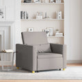 Ausziehbare Schlafcouch Einzel Taupe 90 x 165 x 87 cm Stoff
