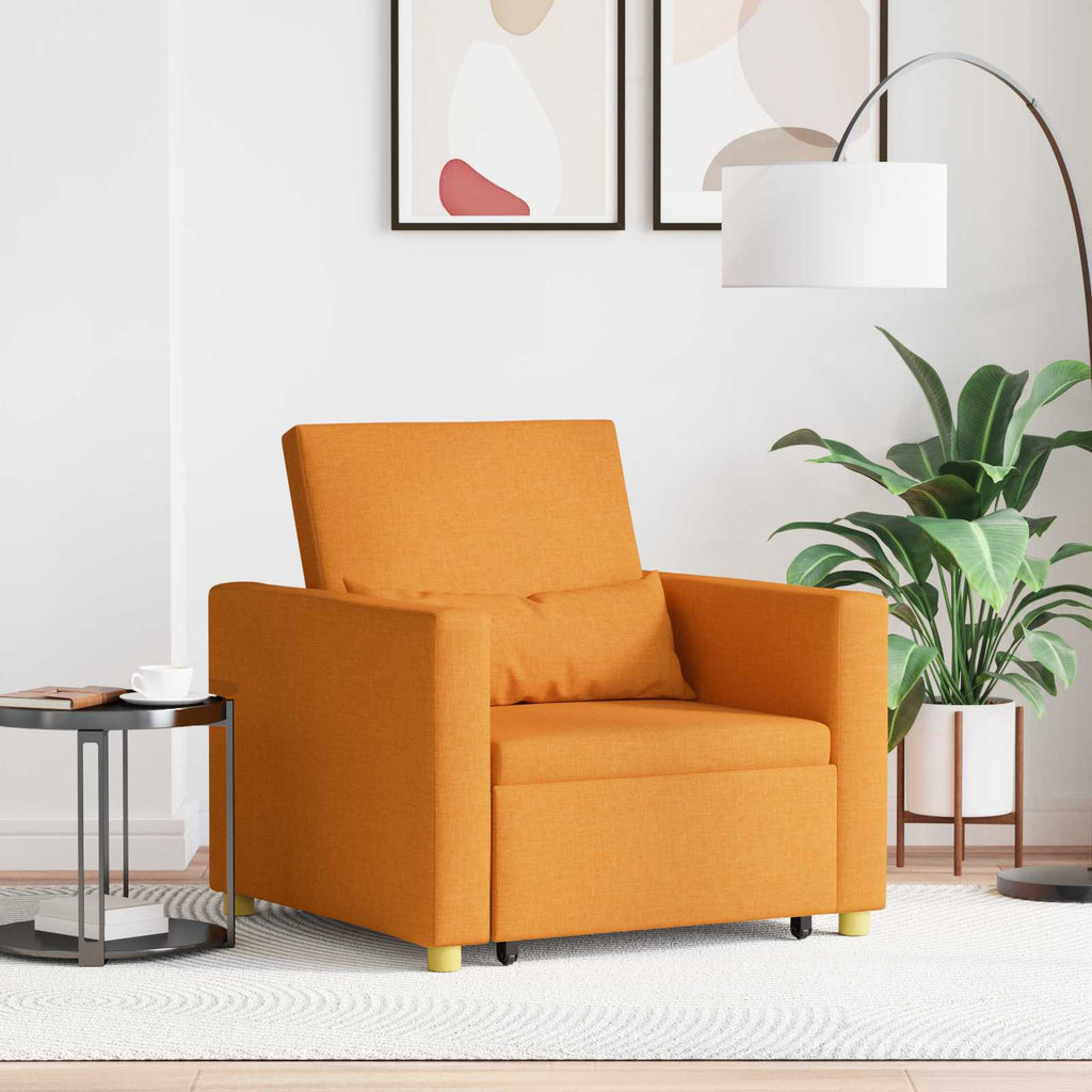 Ausziehbare Schlafcouch Einzel Dunkelgelb 90 x 165 x 87 cm