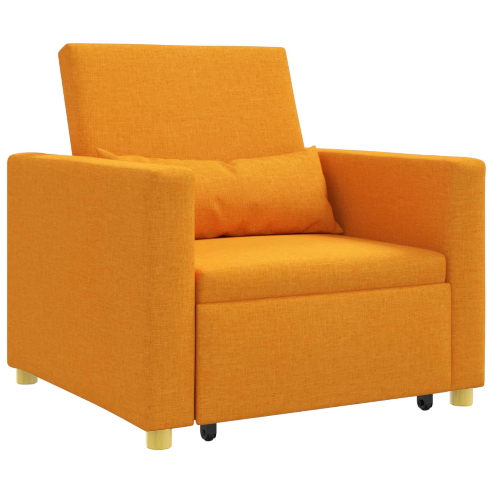 Ausziehbare Schlafcouch Einzel Dunkelgelb 90 x 165 x 87 cm