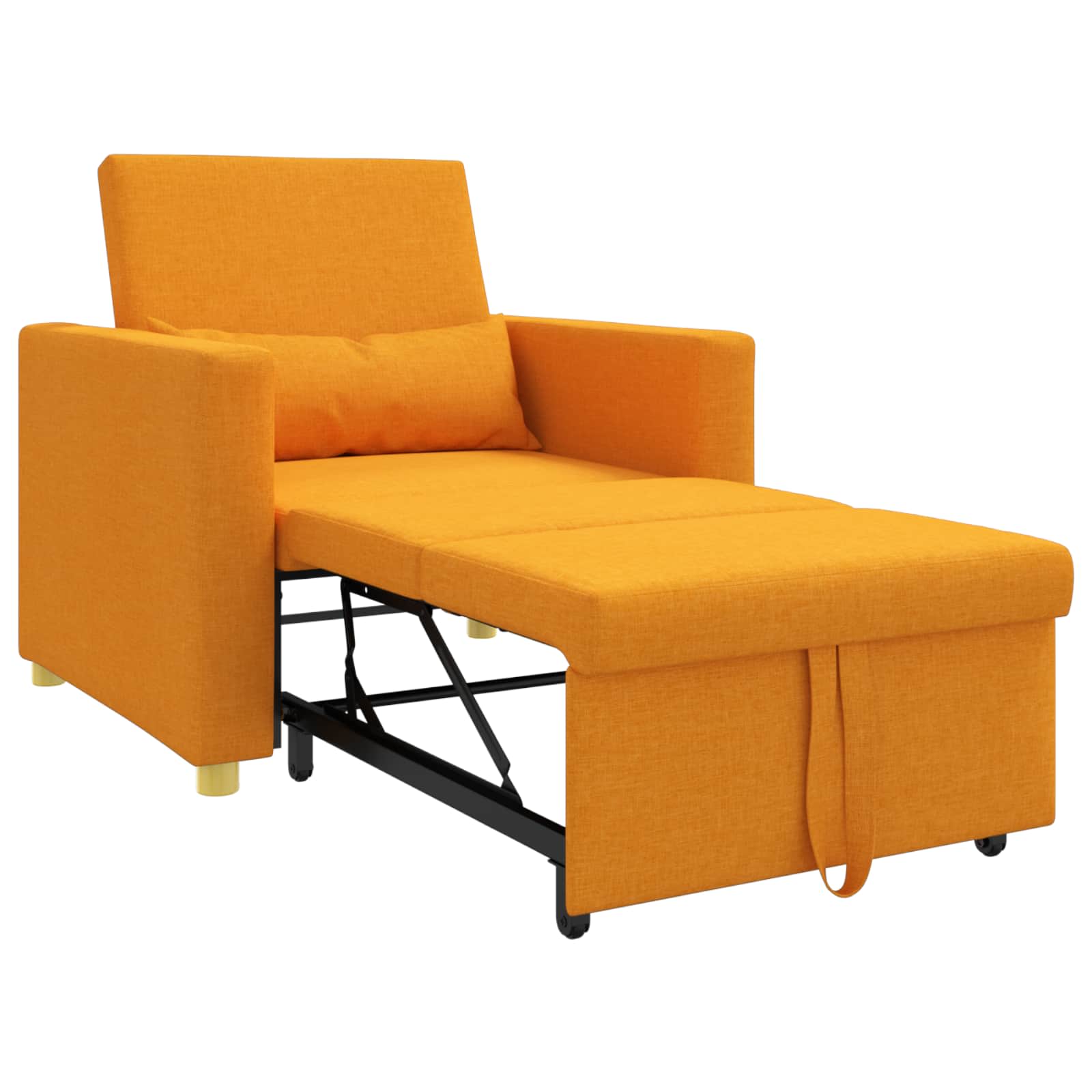 Ausziehbare Schlafcouch Einzel Dunkelgelb 90 x 165 x 87 cm