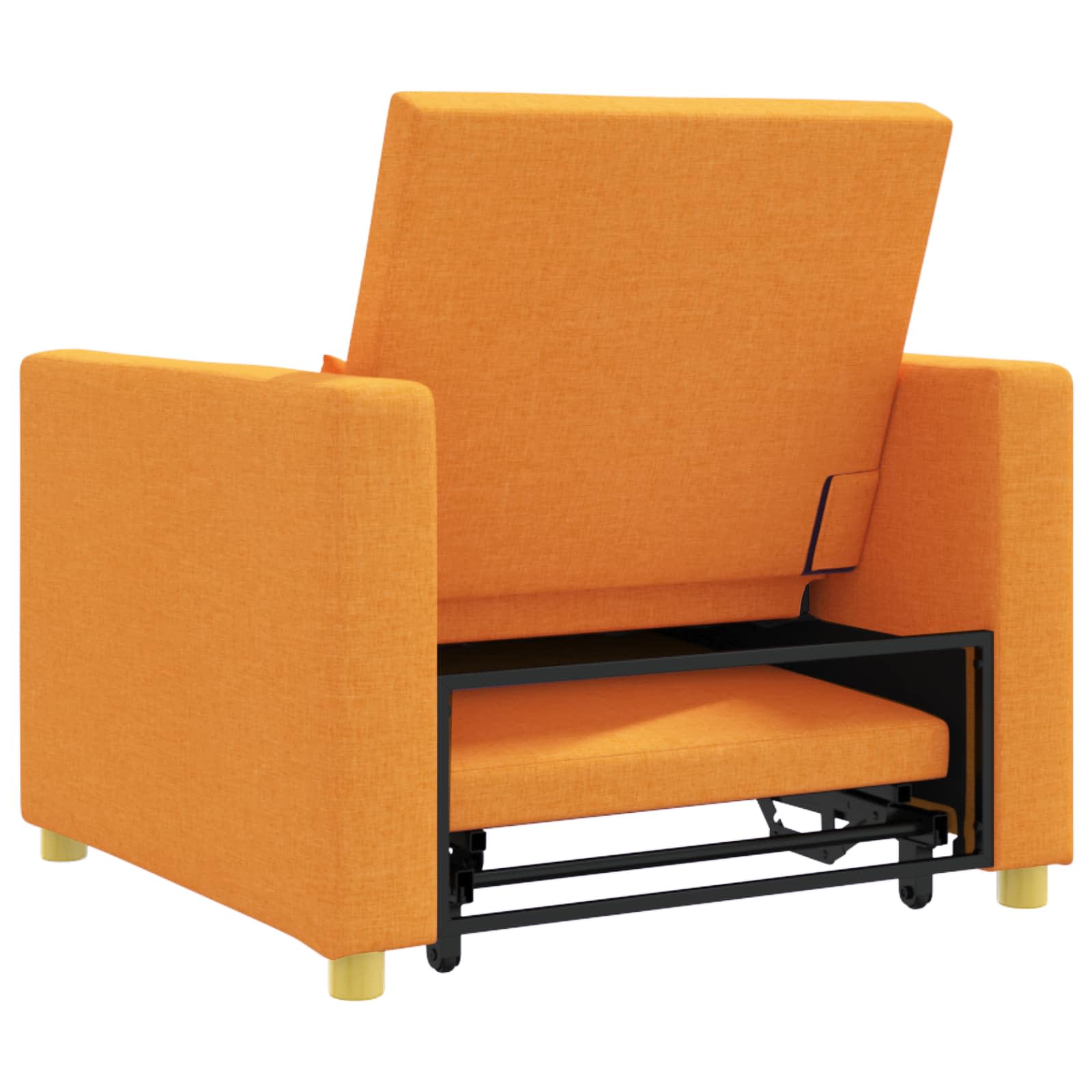 Ausziehbare Schlafcouch Einzel Dunkelgelb 90 x 165 x 87 cm