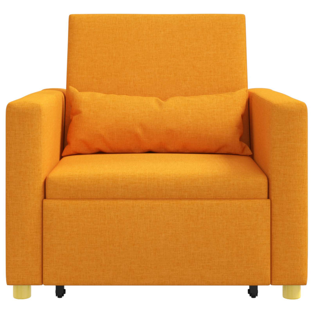 Ausziehbare Schlafcouch Einzel Dunkelgelb 90 x 165 x 87 cm