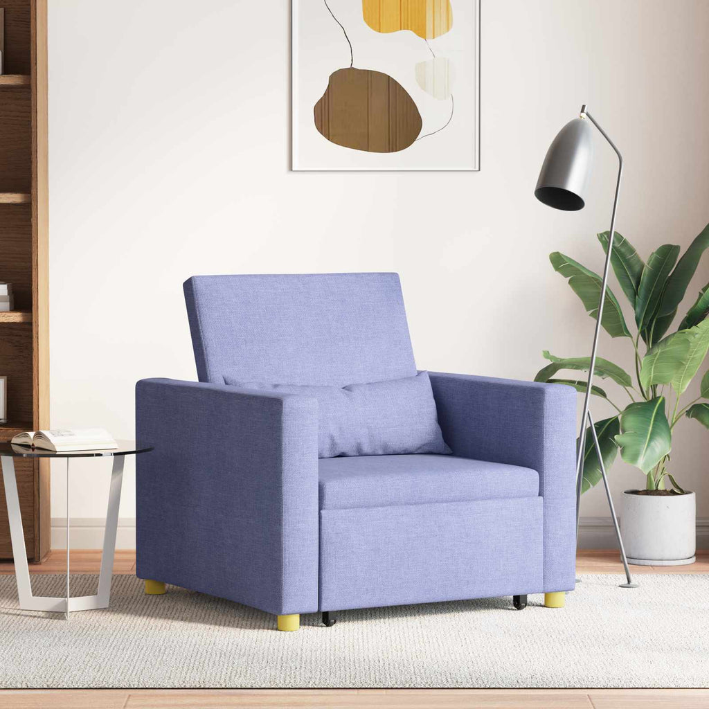Ausziehbare Schlafcouch Einzel Jeans blau 90 x 165 x 87 cm