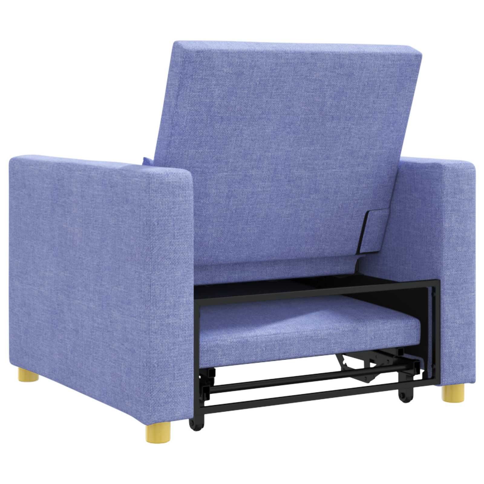Ausziehbare Schlafcouch Einzel Jeans blau 90 x 165 x 87 cm