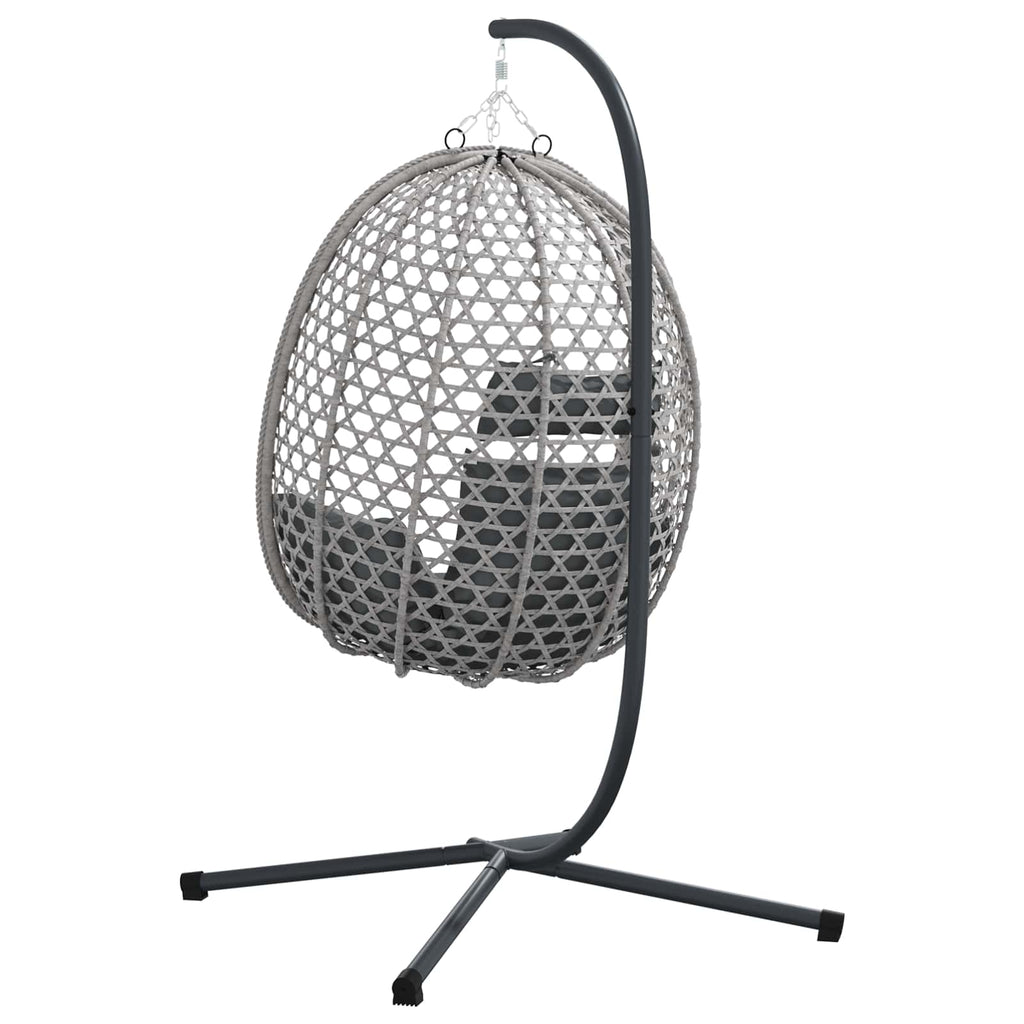 Hängendes Ei-Stuhl Anthrazit und Grau 104 x 100 x 191 cm