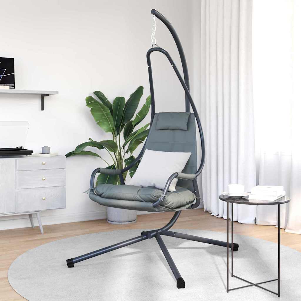 Hängendes Ei-Stuhl Anthrazit 94 x 107 x 196,5 cm Stahl