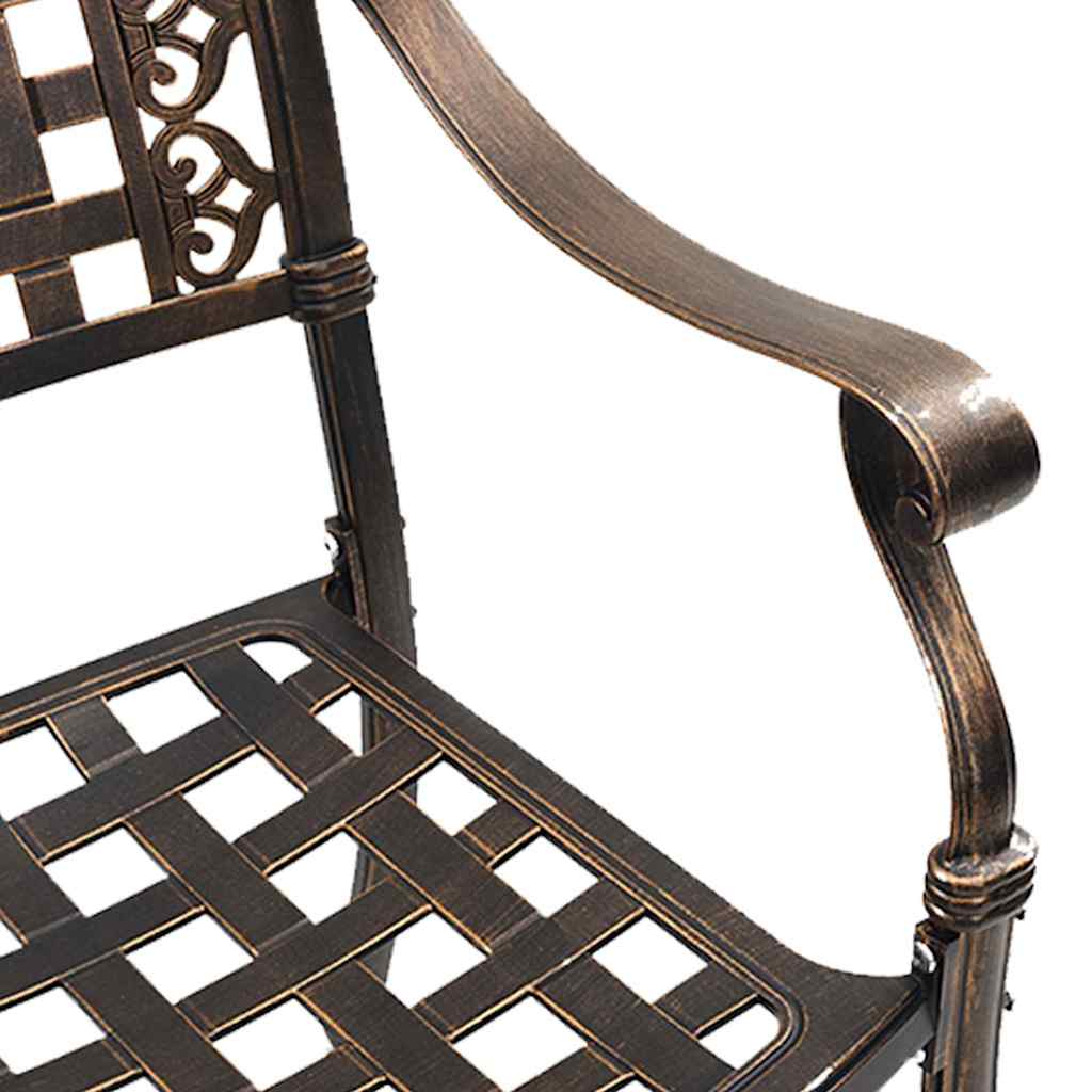 Gartenstuhl 2 pcs Bronze 55 x 56,5 x 91cm Aluminium
