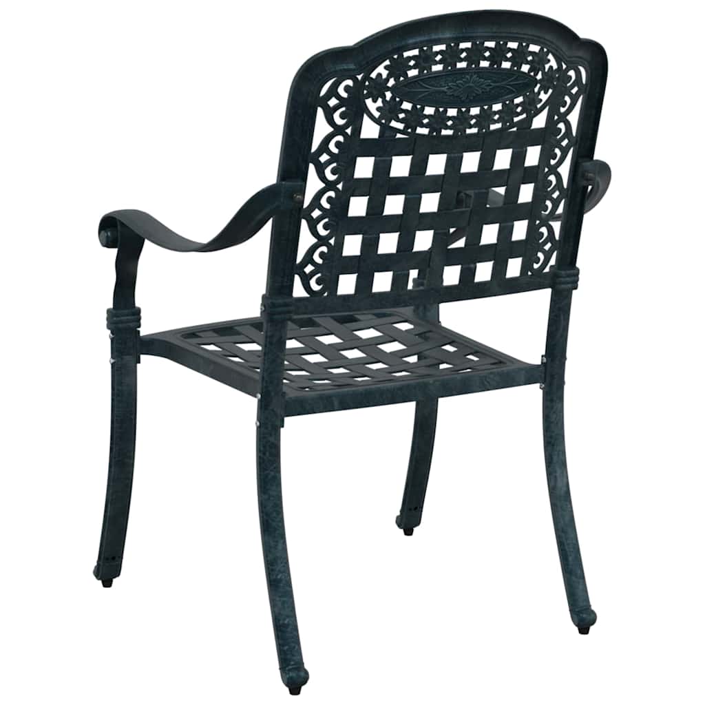 Gartenstuhl 2 pcs Grün 55 x 56,5 x 91cm Aluminium
