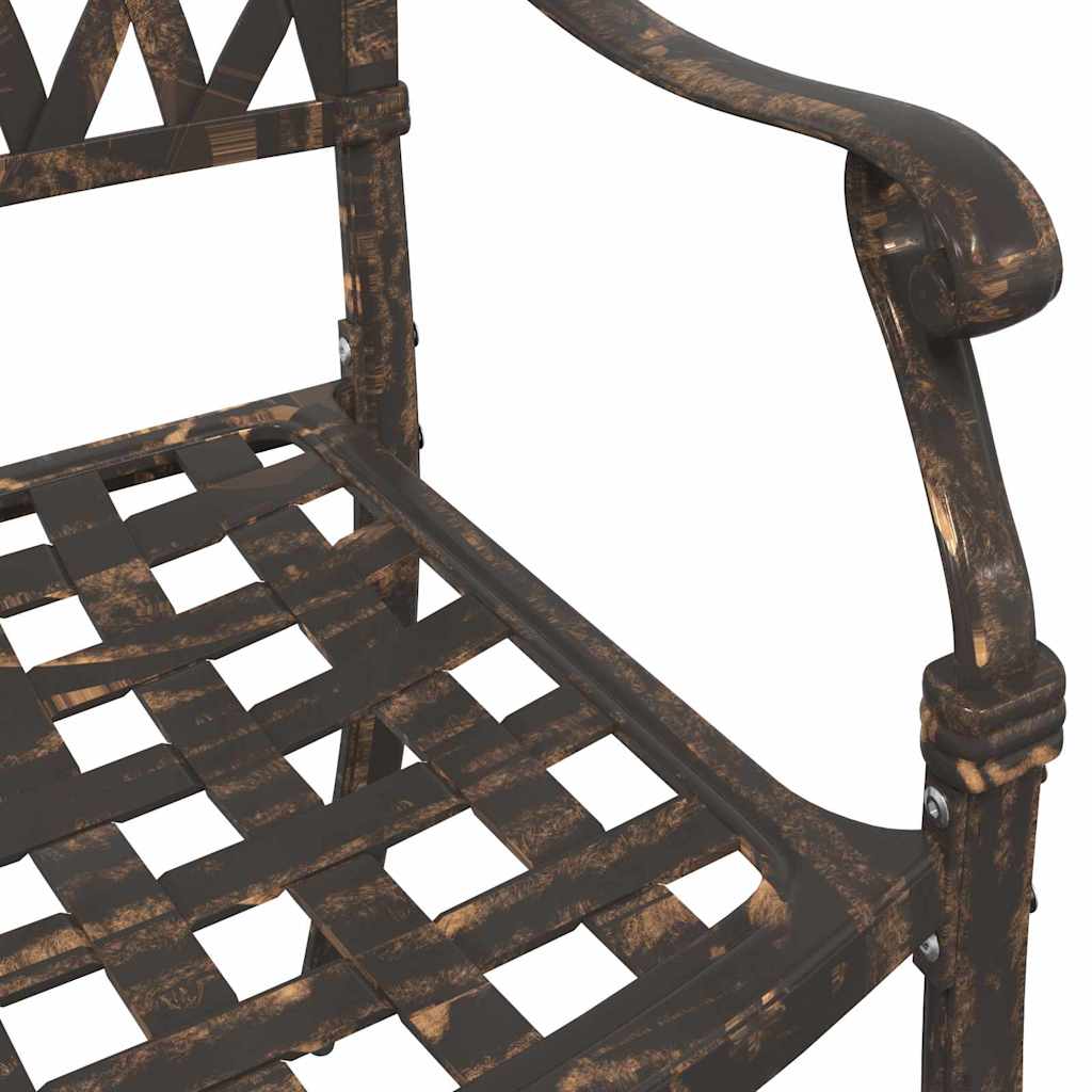 Gartenstuhl 2 pcs Bronze 56 x 55 x 92,5cm Aluminium