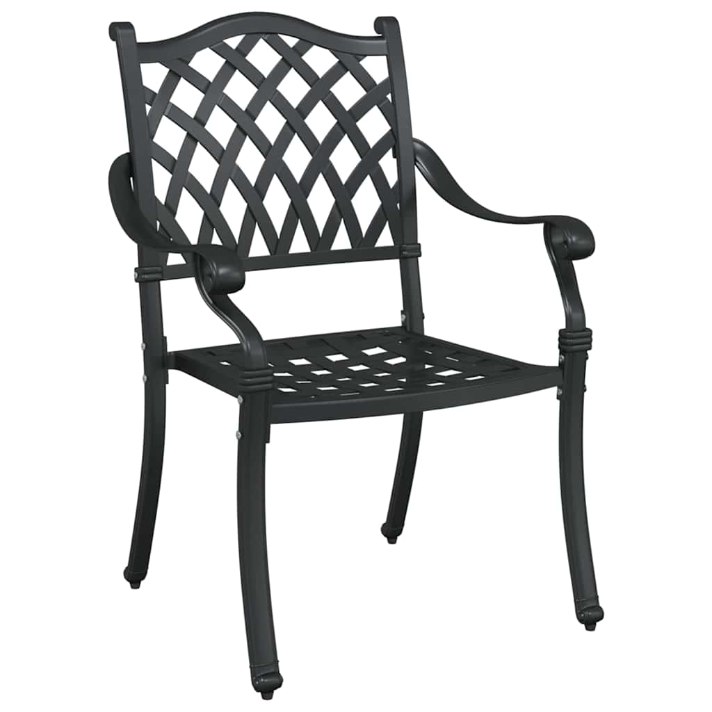 Gartenstuhl 2 pcs Schwarz 56 x 55 x 92,5cm Aluminium
