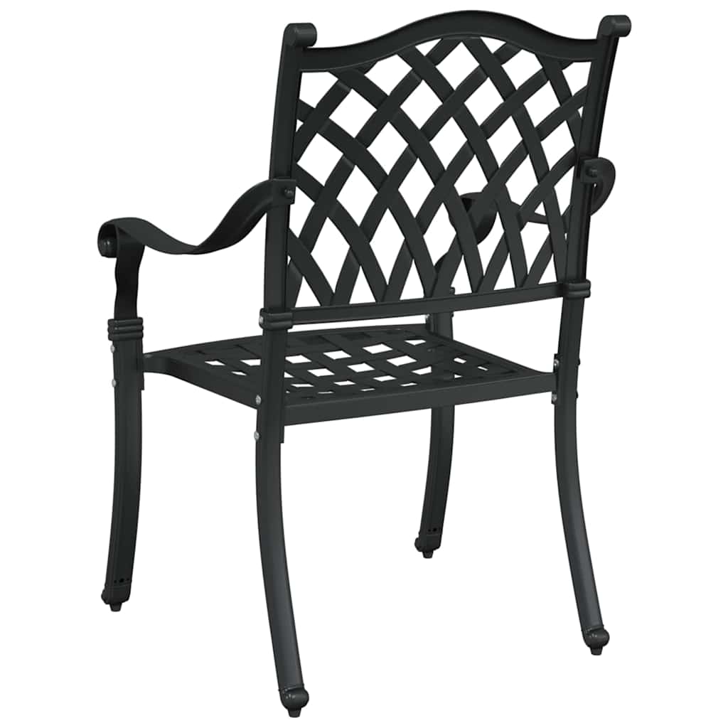 Gartenstuhl 2 pcs Schwarz 56 x 55 x 92,5cm Aluminium