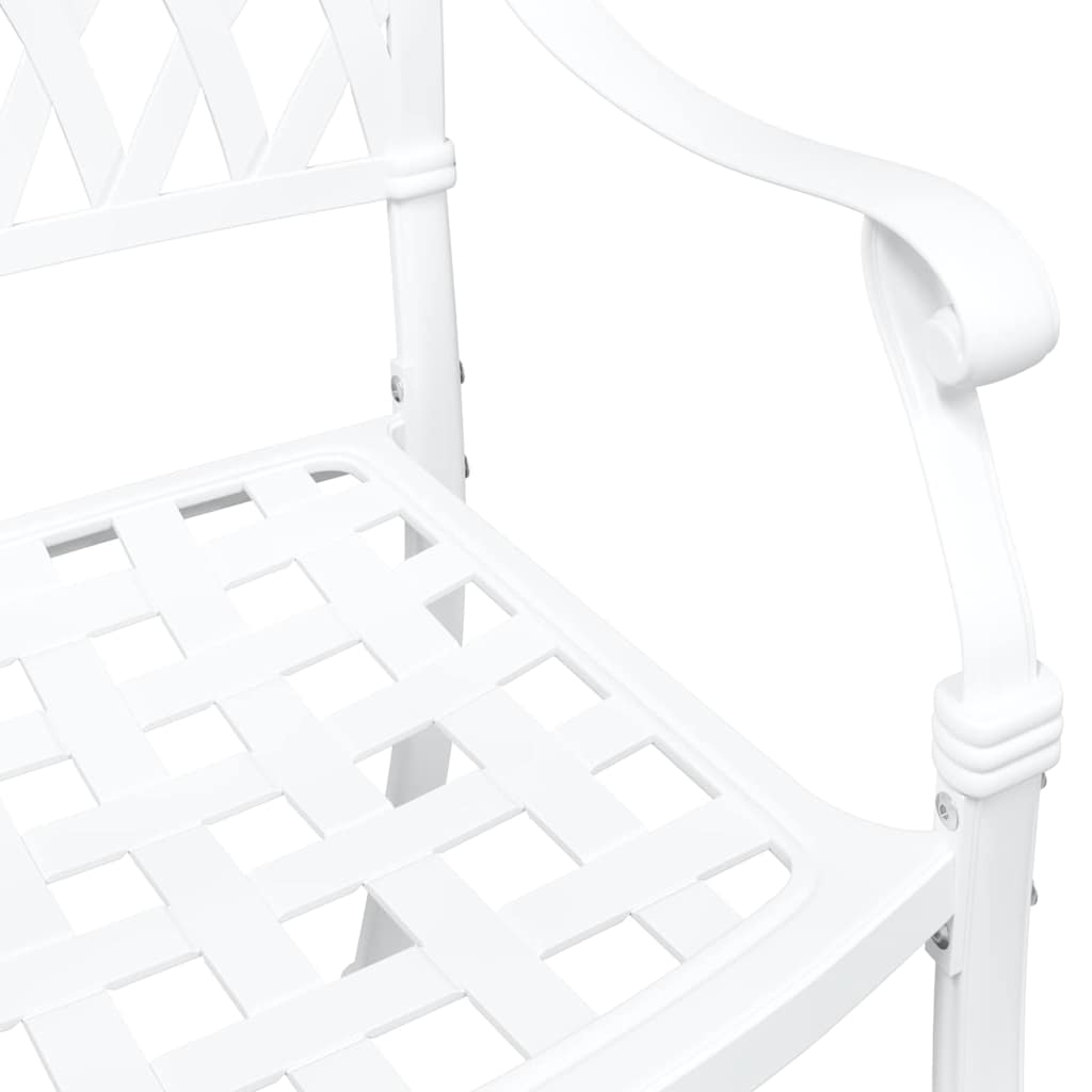 Gartenstuhl 2 pcs Weiß 56 x 55 x 92,5cm Aluminium