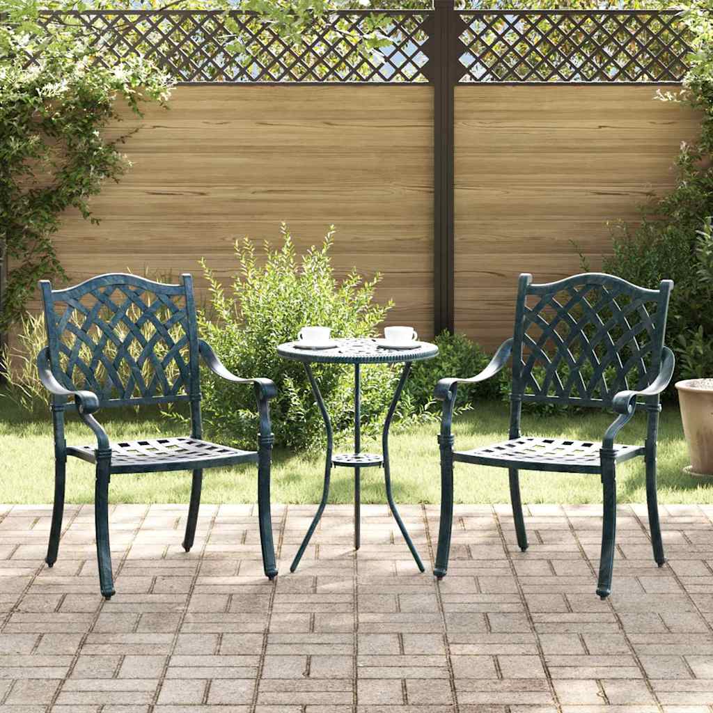 Gartenstuhl 2 pcs Grün 56 x 55 x 92,5cm Aluminium