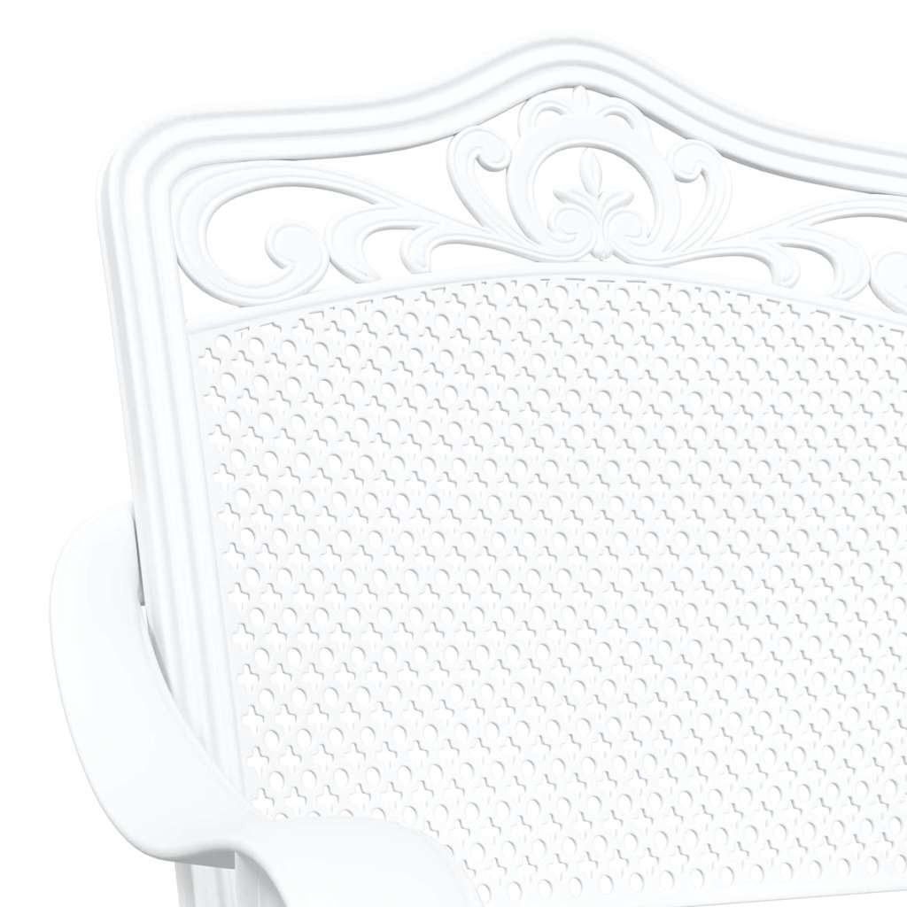 Gartenstuhl 2 pcs Weiß 55 x 55 x 92,5cm Aluminium