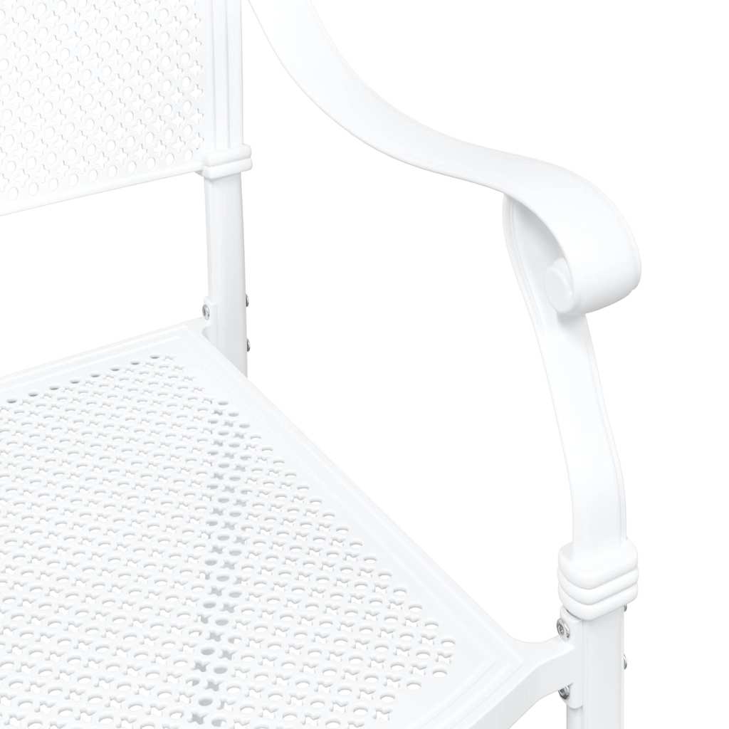 Gartenstuhl 2 pcs Weiß 55 x 55 x 92,5cm Aluminium