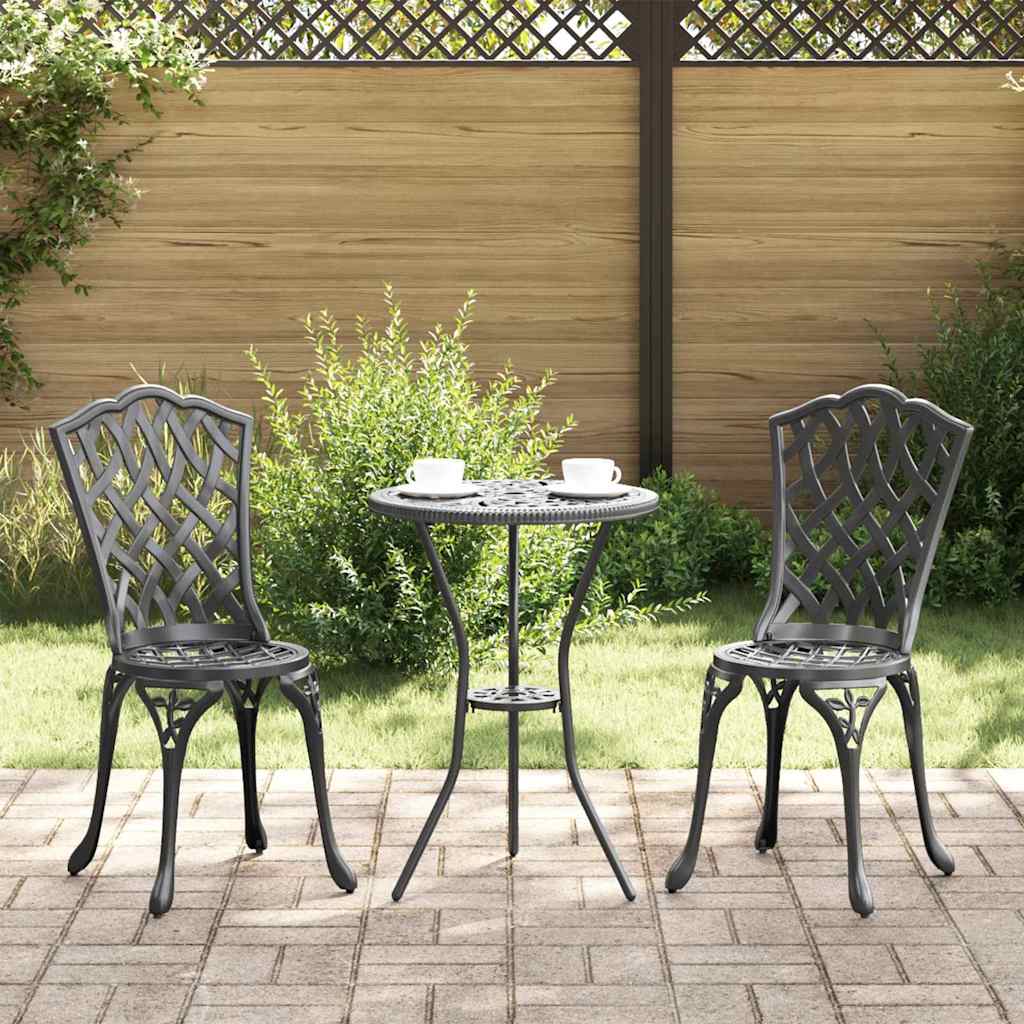 Gartenstuhl 2 pcs Schwarz 39 x 40 x 87cm Aluminium