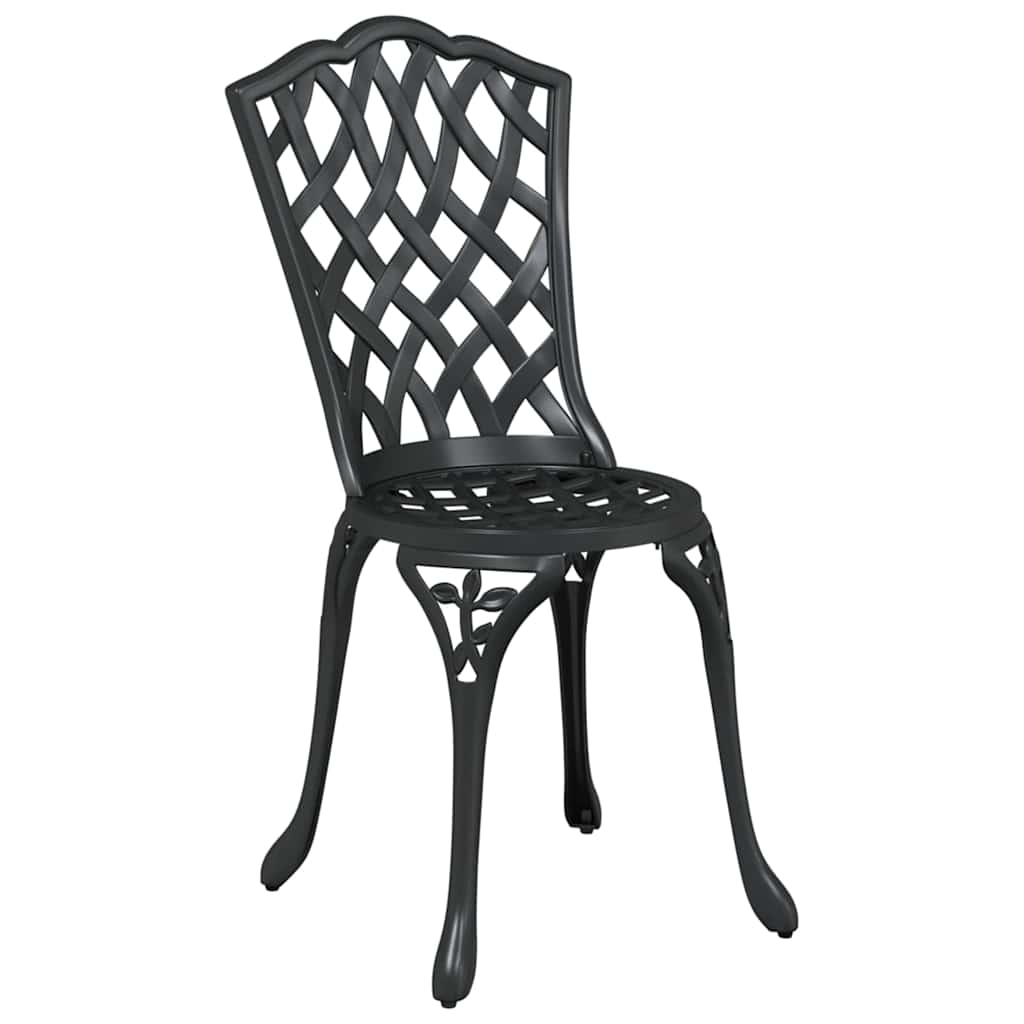 Gartenstuhl 2 pcs Schwarz 39 x 40 x 87cm Aluminium