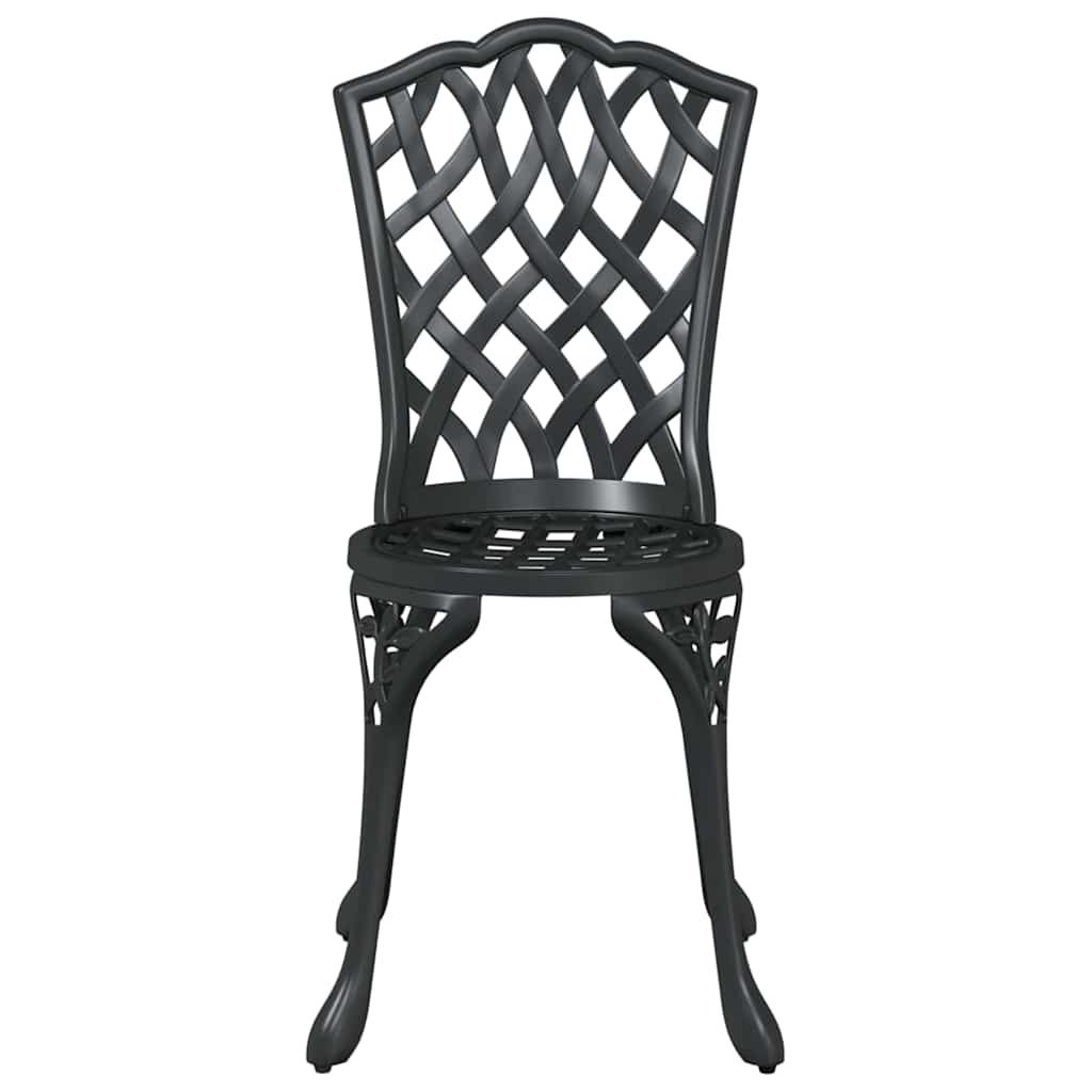 Gartenstuhl 2 pcs Schwarz 39 x 40 x 87cm Aluminium