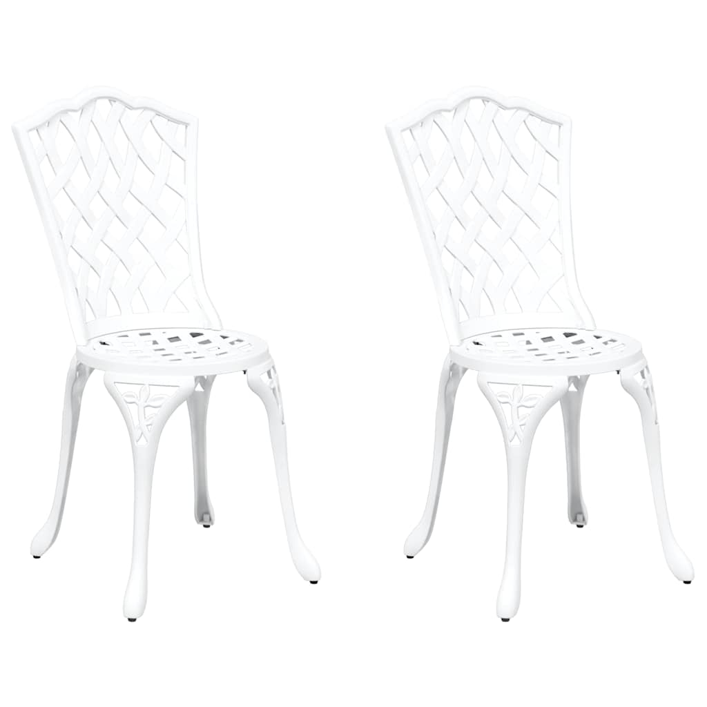 Gartenstuhl 2 pcs Weiß 39 x 40 x 87cm Aluminium