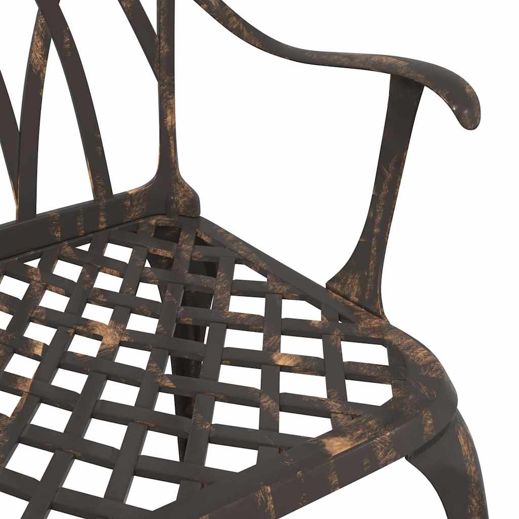 Gartenstuhl 2 pcs Bronze 53 x 51 x 88,5 cm Aluminium