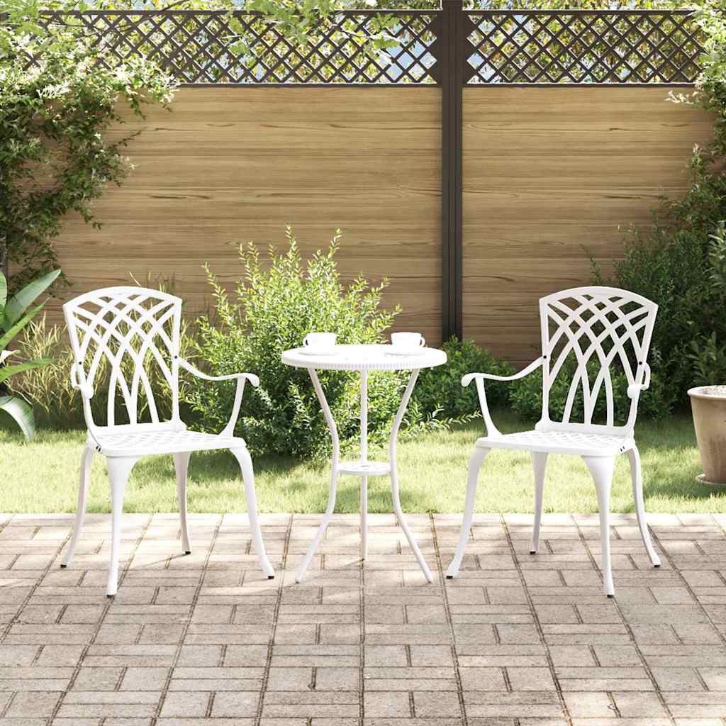 Gartenstuhl 2 pcs Weiß 53 x 51 x 88,5 cm Aluminium