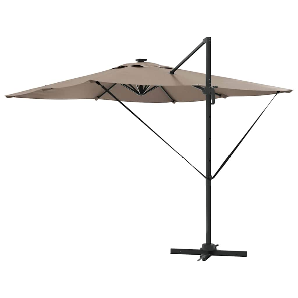 Sonnenschirm Taupe 286 x 284 x 270 cm Aluminium und Polyester