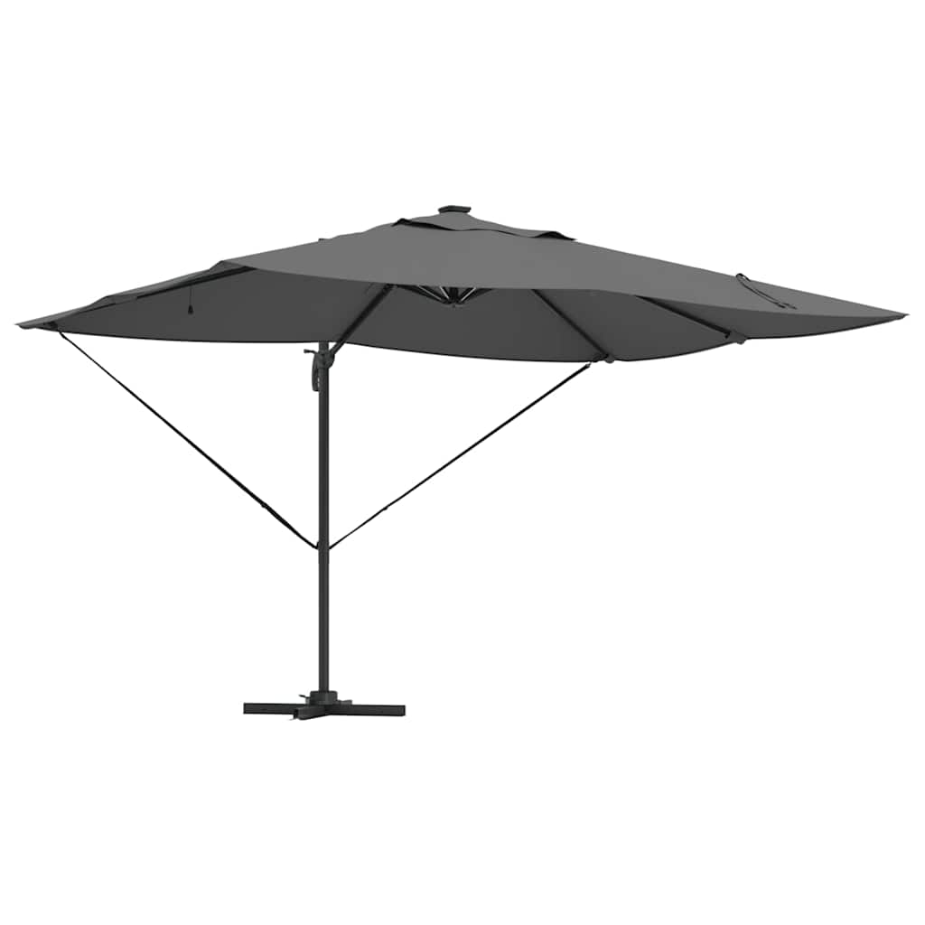 Sonnenschirm mit LED-Lichtleisten Anthrazit 352 x 251 x 265 cm