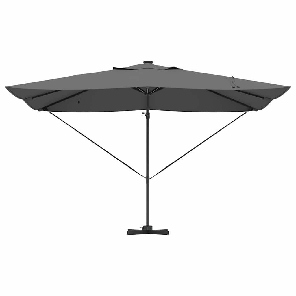 Sonnenschirm mit LED-Lichtleisten Anthrazit 352 x 251 x 265 cm