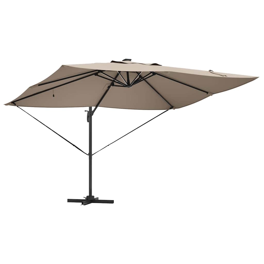 Sonnenschirm Taupe 352 x 251 x 265 cm Polyester und Aluminium